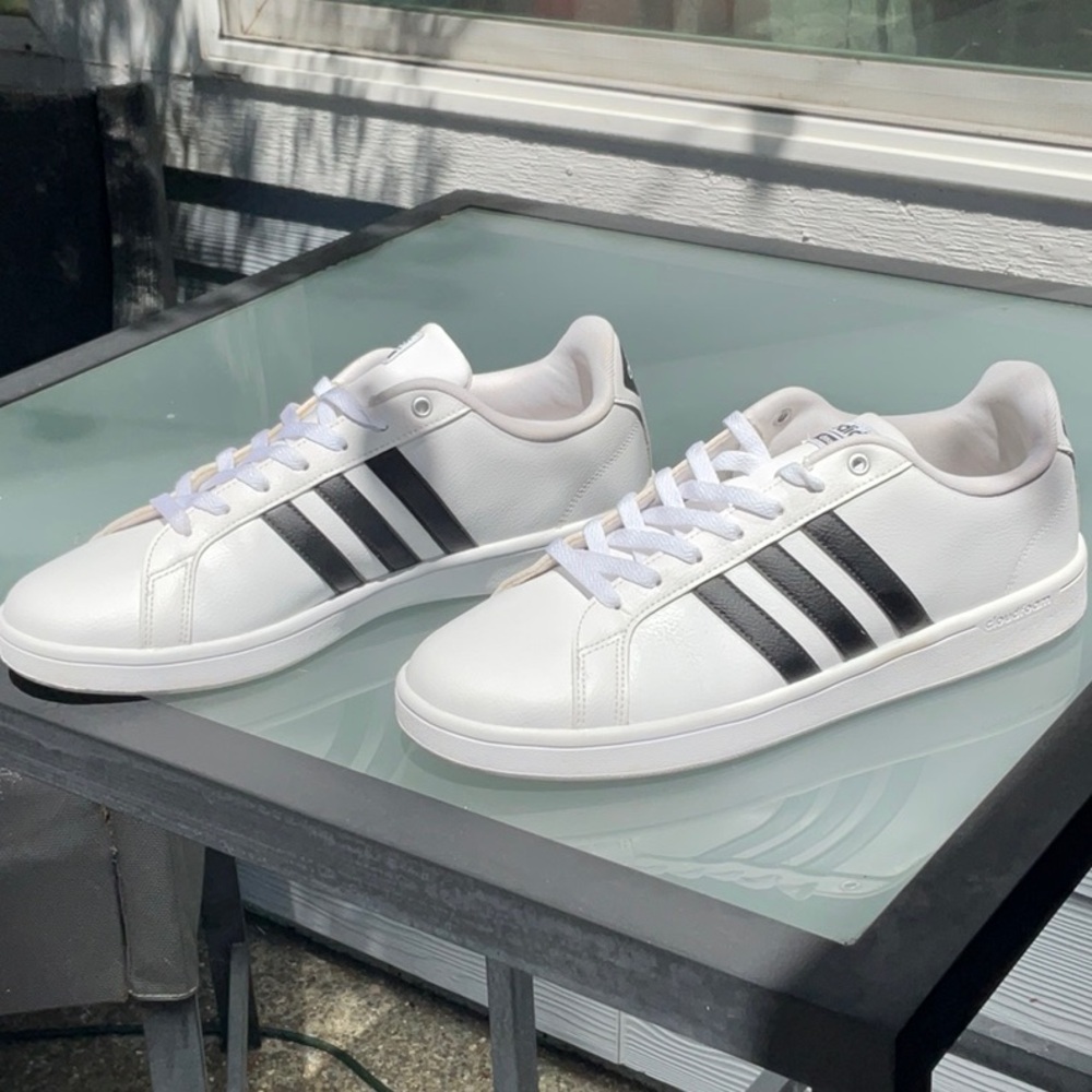 Adidas White and Black Classic Sneakers